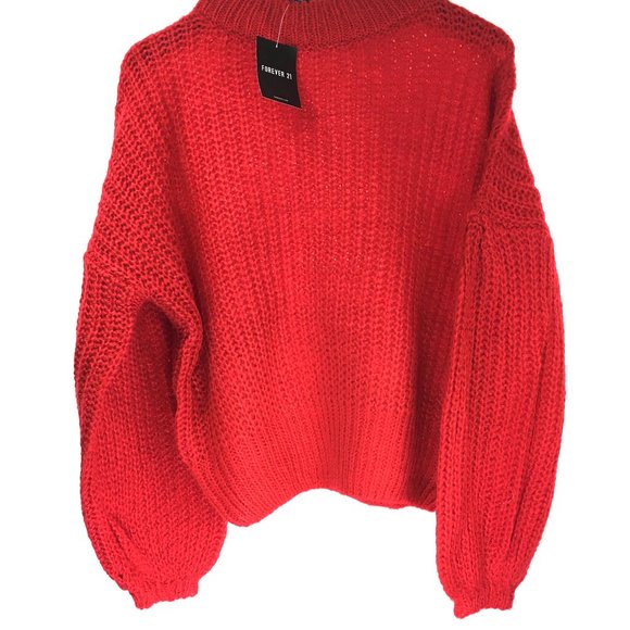 Forever 21 Tops - 🌺3/$15🌺NWT Red Chunky Knitted Sweater